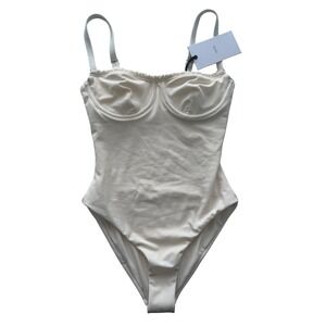 Onia Marilyn One Piece Underwire Swimsuit Vanilla Cream XS NWT WSO62-05OP